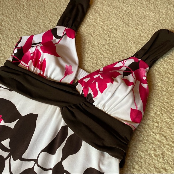 NWT Speechless Juniors White Pink Brown Dress Sz M - Picture 2 of 4